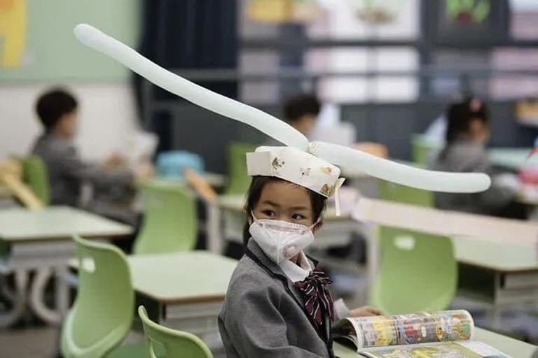 Feel-Good Friday - Chinese Kids' Social Distancing Hats 1