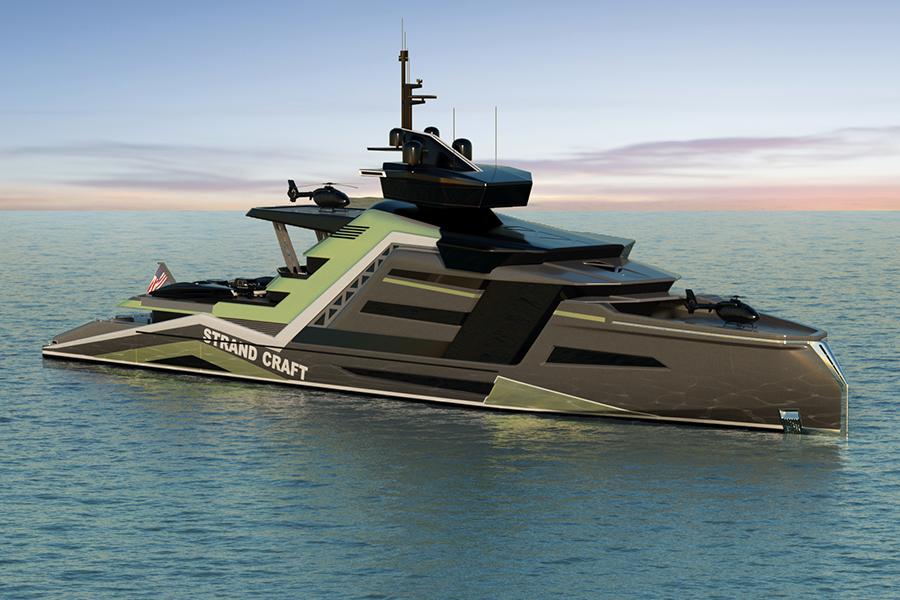 133 Meter Miami Concept Yacht side view
