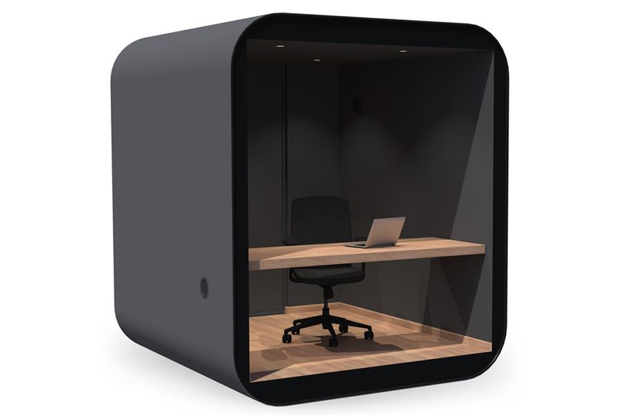 Livit Study Pod with table and chair inside