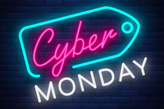 Cyber Monday neon sign logo
