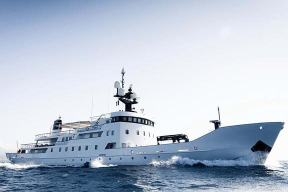 Russian Navy Ship converted to Superyacht side