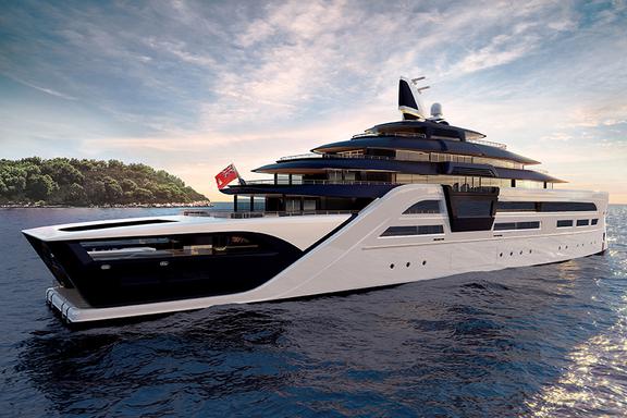 Tfotiadis Design 95m Ultra2 Super Yacht side