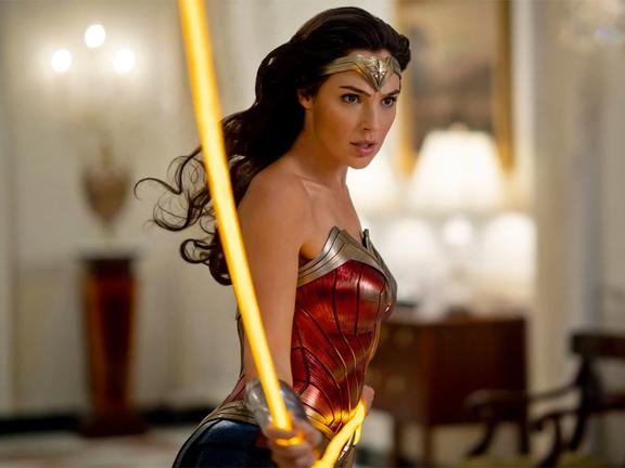 Gal Gadot as Wonder Woman with her Lasso of Truth