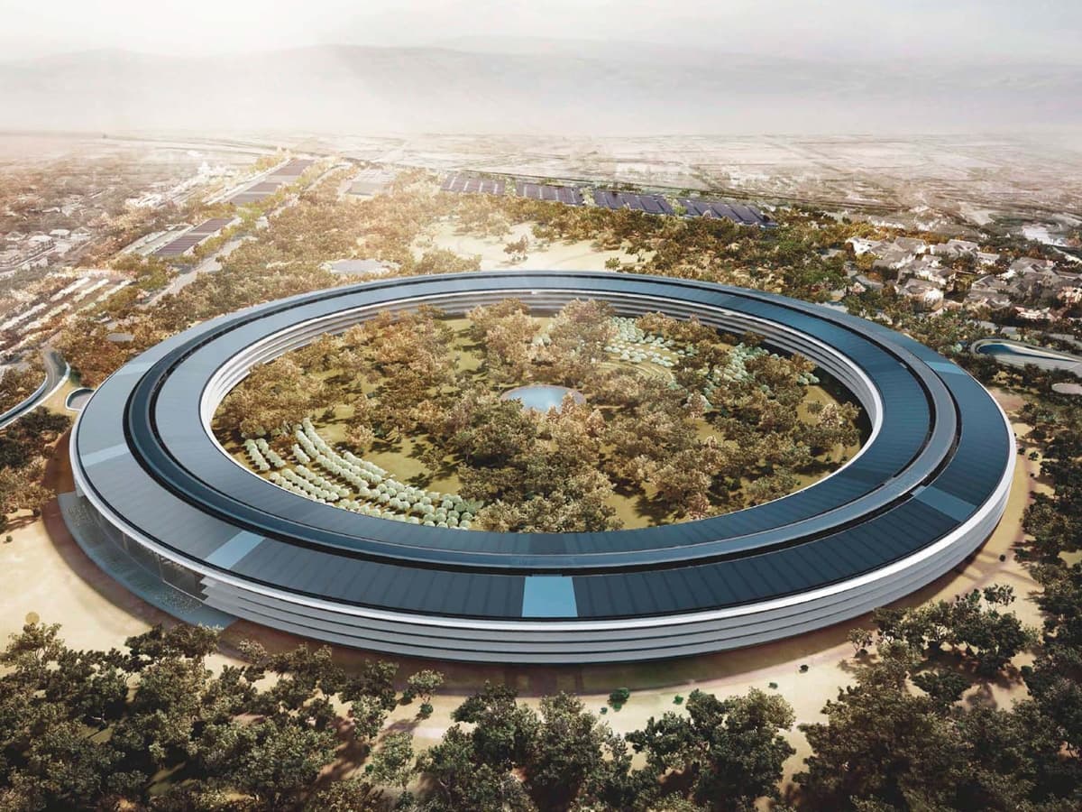 Overhead shot of Apple Park