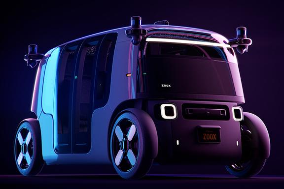Zoox Amazon's Self Driving Taxi front side