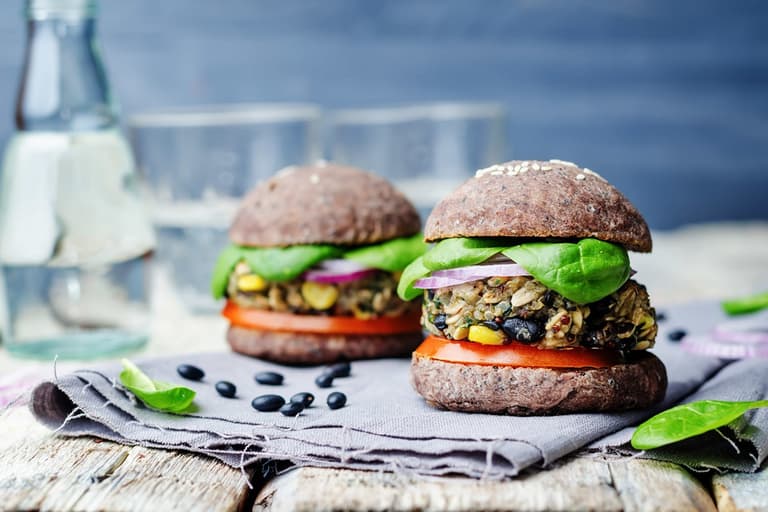 vegan burgers with black bean