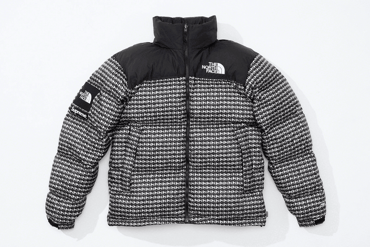 Supreme x the north face studded nupste jacket