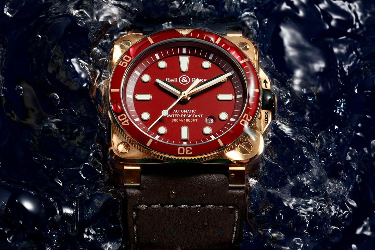 The bell ross br 03 92 diver red bronze