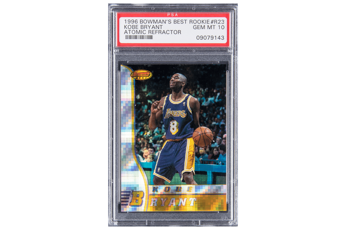 1996 97 bowmans best rookie atomic refractor kobe bryant rookie card