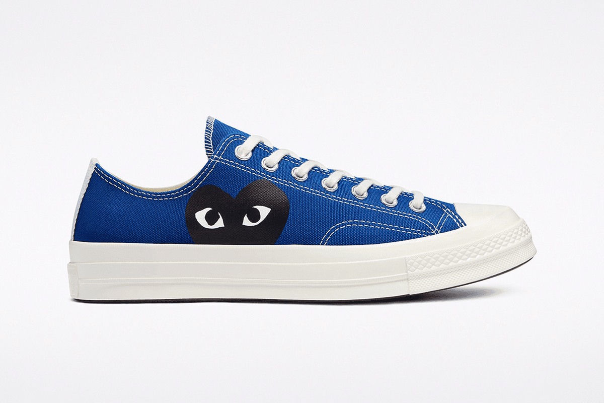 Cdg play x converse blue low 1