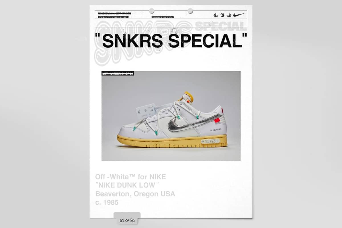 Nike x off white dunk low feature image