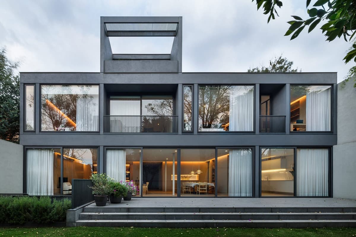 Hemaa updates mid century sierra negra house in mexico city