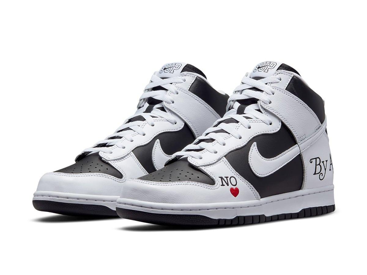 Supreme x nike dunk high front side