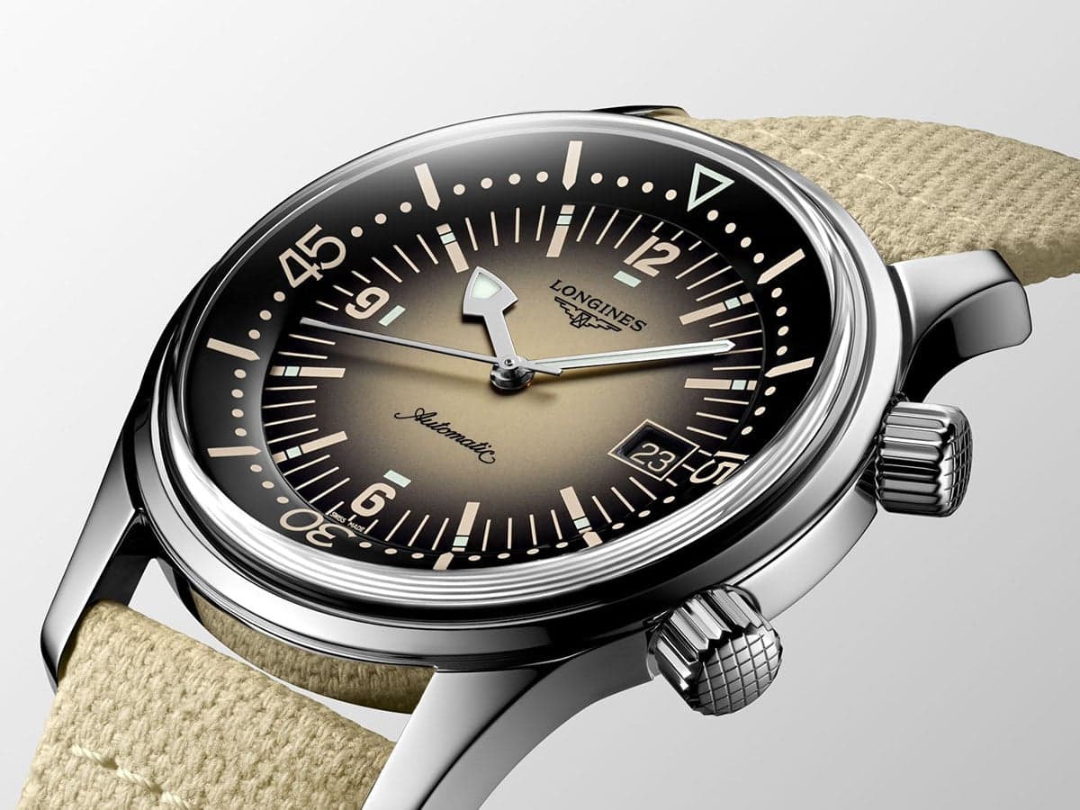 New longines legend diver colours side slant