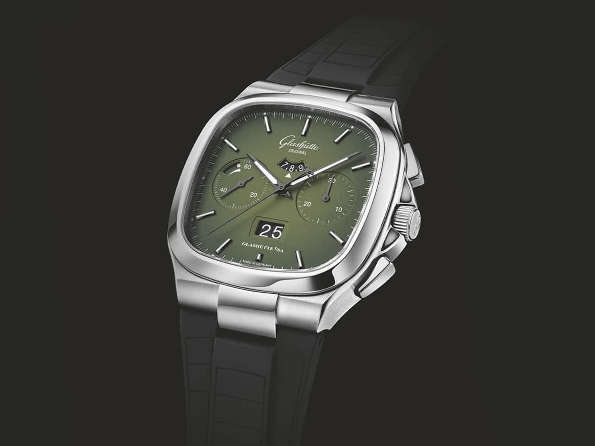 Glashütte original seventies chronograph in fab green 1