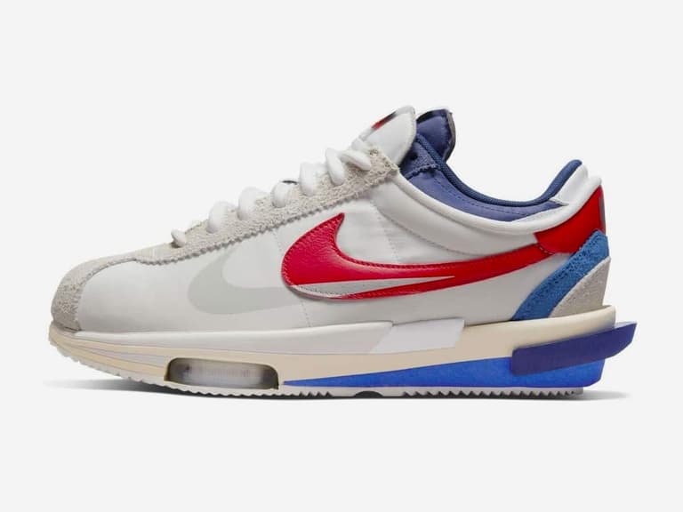 Nike Zoom Cortez x sacai 'White And University Red' | Image: Nike