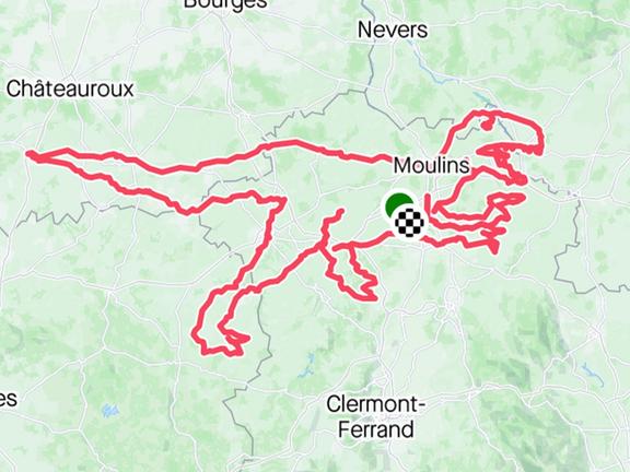 Largest Strava Art created with a French Dinosaur