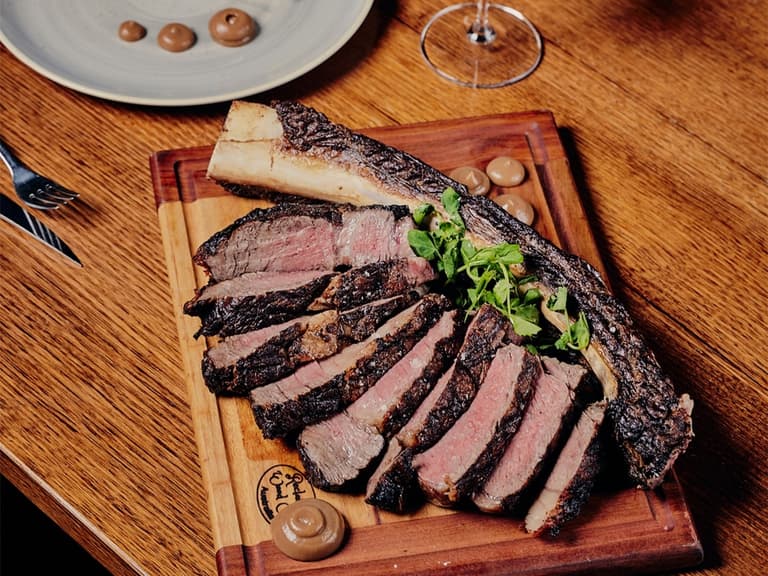 Spare ribs on a chopping board