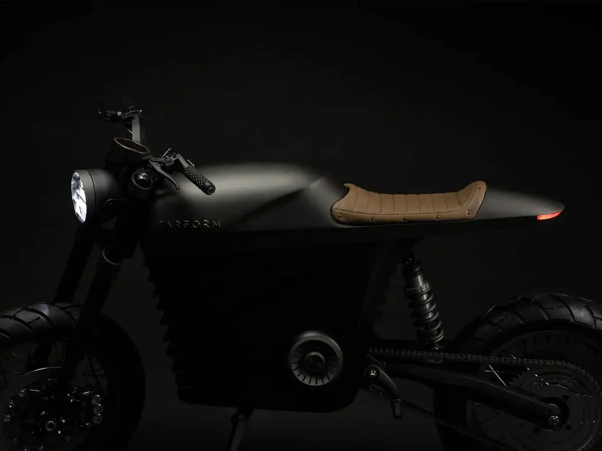 Profile of Tarform electric motorcycle