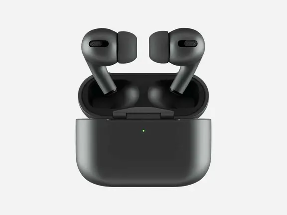 Black Apple Airpods and case