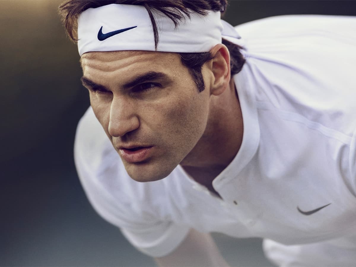 Close up of Roger Federer