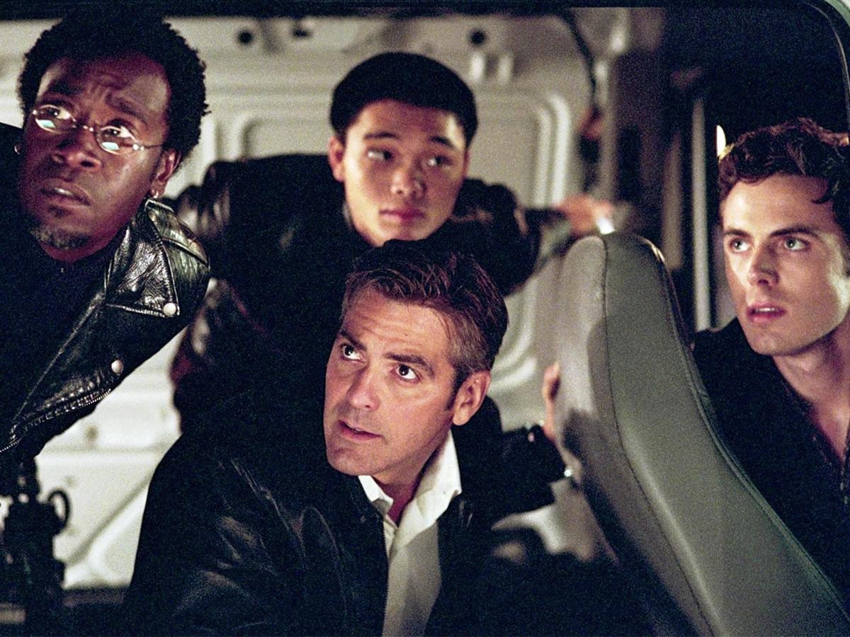 George Clooney, Don Cheadle, Casey Affleck, and Shaobo Qin in 'Ocean's Eleven'