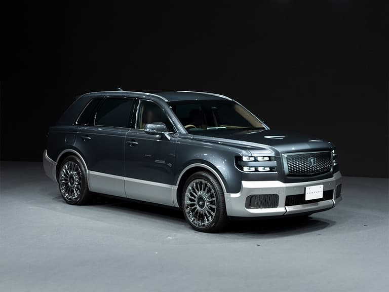 Toyota century suv front three quarter view