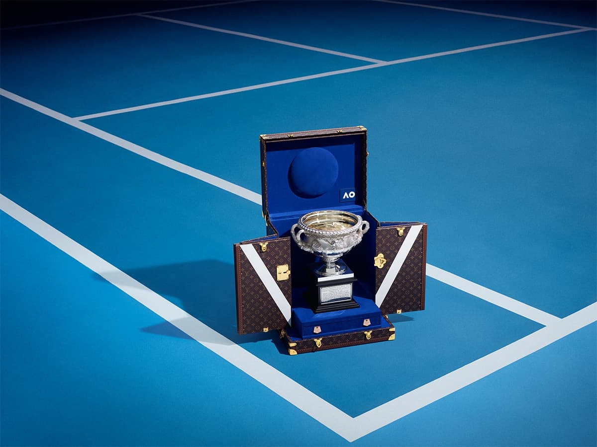 Louis vuitton serves up luxurious australian open trophy trunks