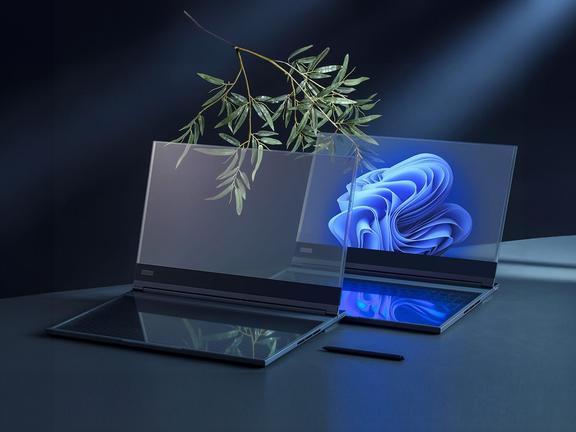 Lenovo shows off a mind-blowing futuristic transparent laptop concept dubbed 'Project Crystal' | Image: Lenovo