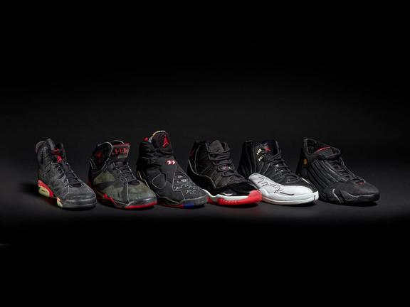 Michael Jordan ‘Championship Clinching’ Game Worn Air Jordan Sneakers | Image: Sotheby's Auctions