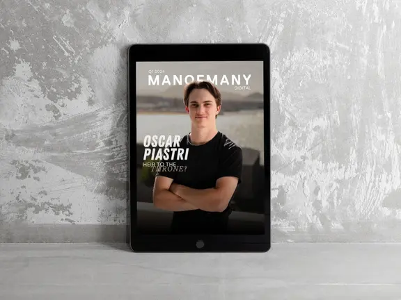 F1 star Oscar Piastri is Man of Many's 'REINVENTION' digital cover star for Q1 2024 | Image: Man of Many