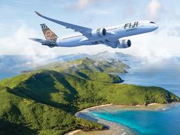 Fiji Airways Plane in Sky