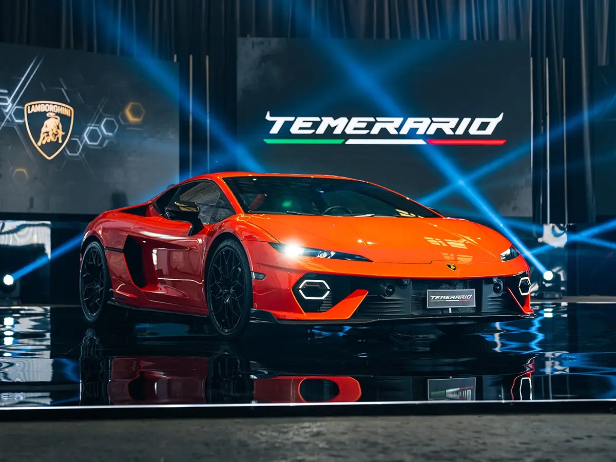 Lamborghini temerario in sydney front three quarter