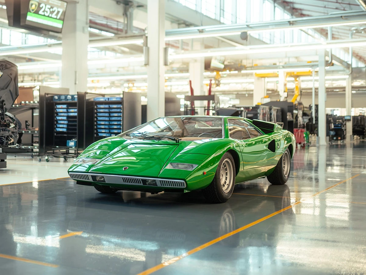 1974 lamborghini countach number 1 front on