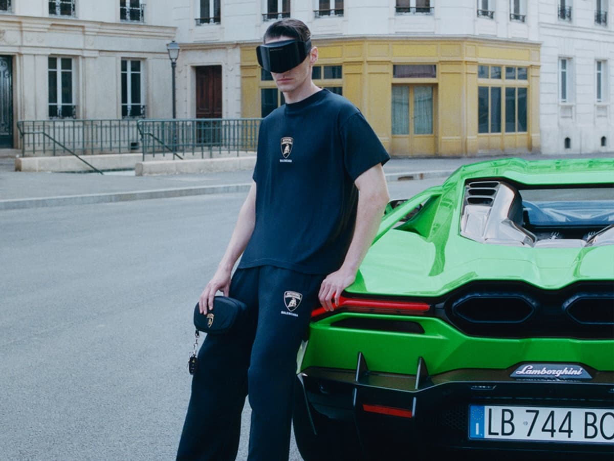 Balenciaga automobili lamborghini black shirt and black pants