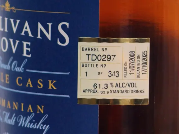 Sullivans cove 17 year old french oak cask strength