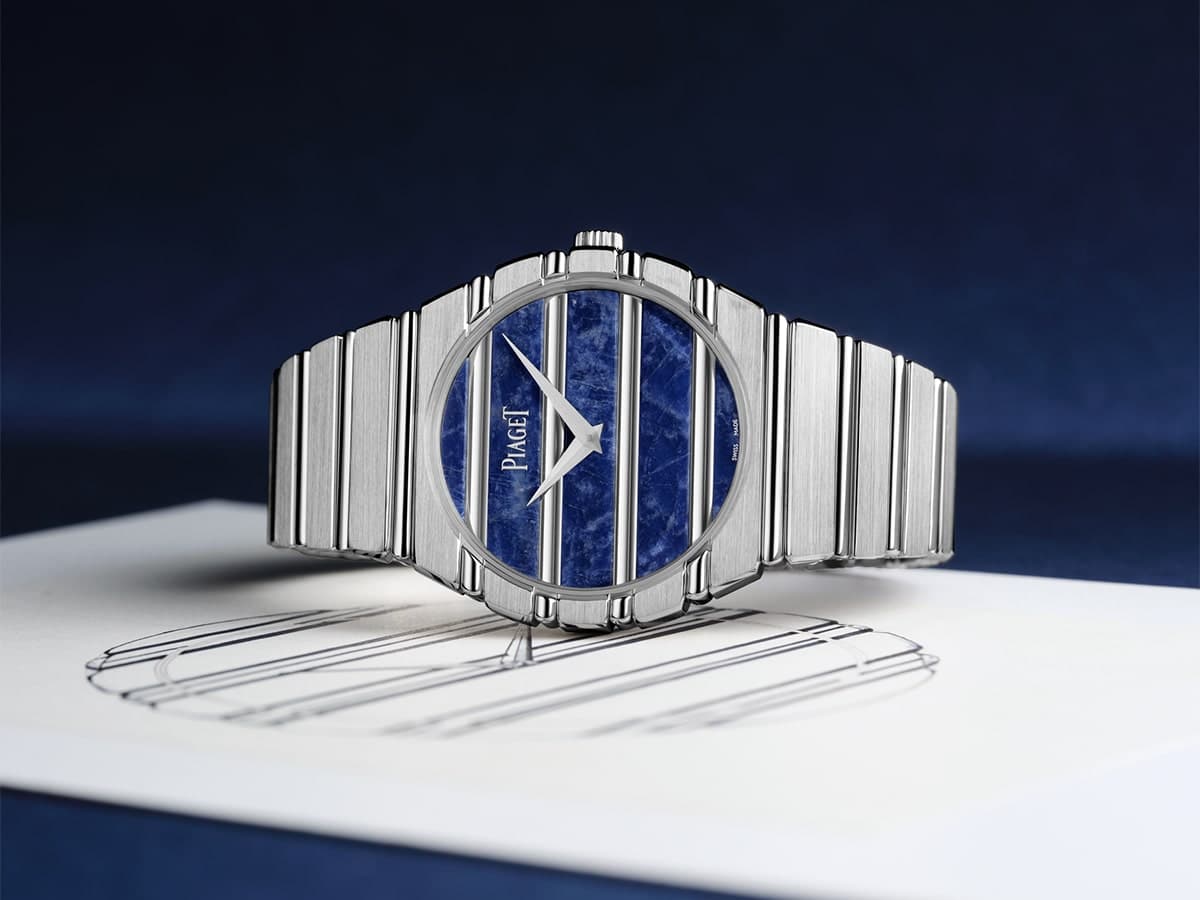 Piaget polo 79 g0a51151 - automatic white gold sodalite watch dial
