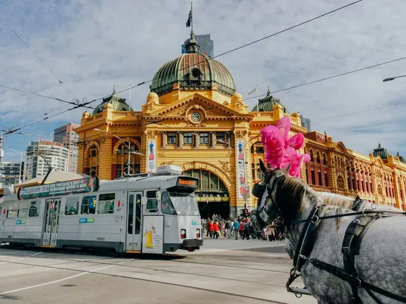 The Royal Exhibition Building dome in Carlton Gardens, Melbourne