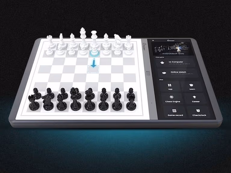 Chessnut Evo smart chess board with built-in touchscreen display