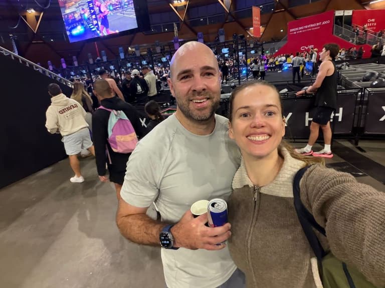 Scott Purcell and Jemma at the HYROX Sydney 2026 venue