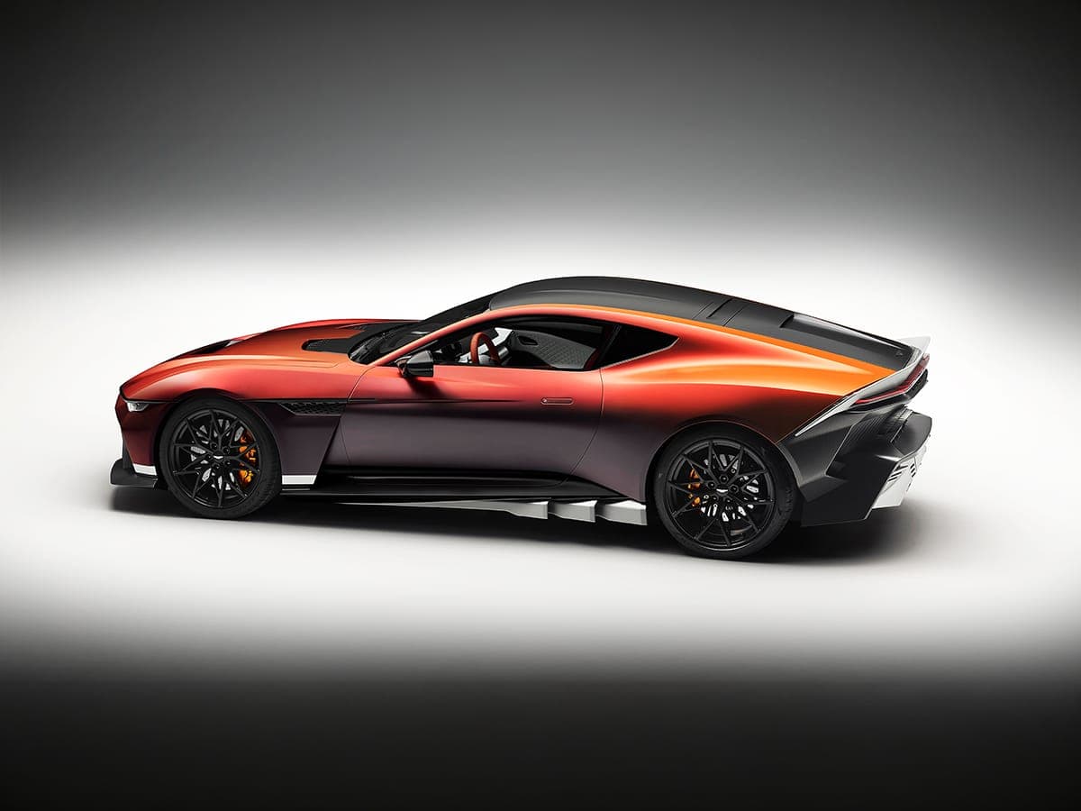 Aston martin valen rear three quarter side on