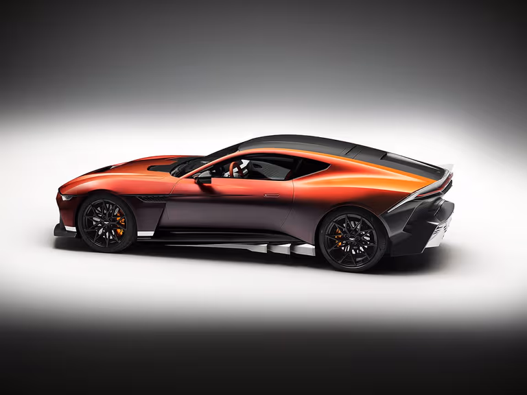 Aston martin valen rear three quarter side on