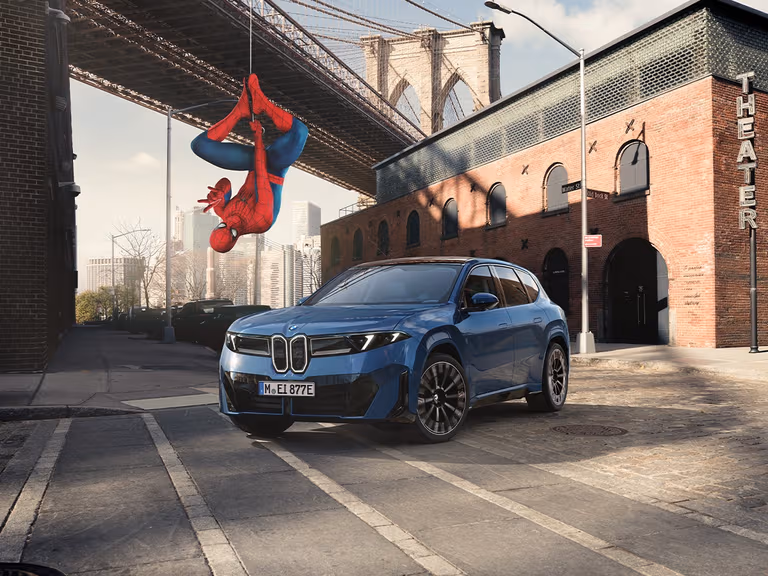 Bmw spider man ad onscreen 0000 p90651330 highres bmw brings the neue