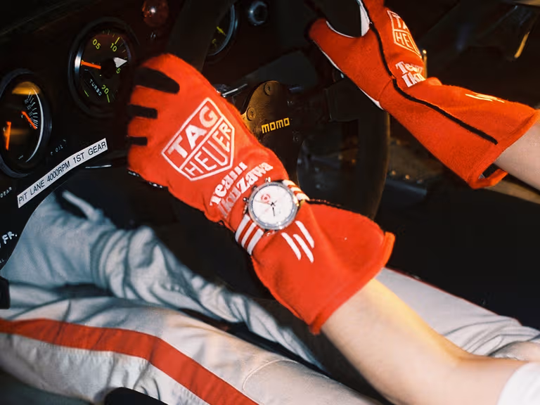 Tag heuer carrera chronograph x team ikuzawa mai driving porsche