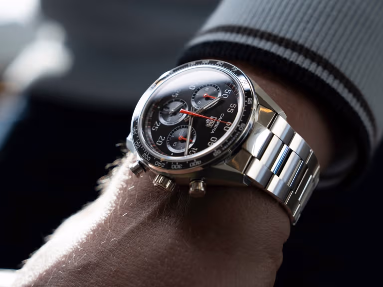 Tag heuer carrera chronograph sport black opalin