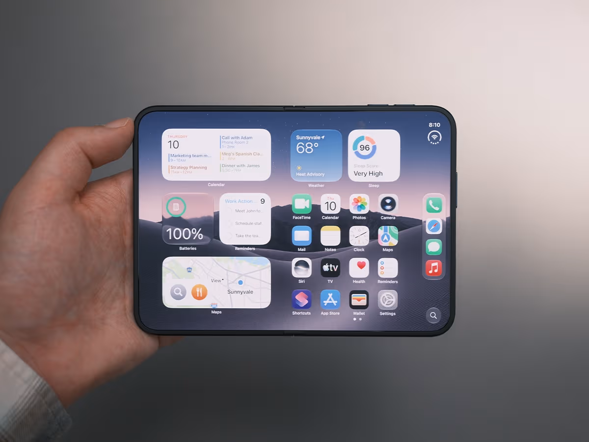 Iphone duo night sky screen open