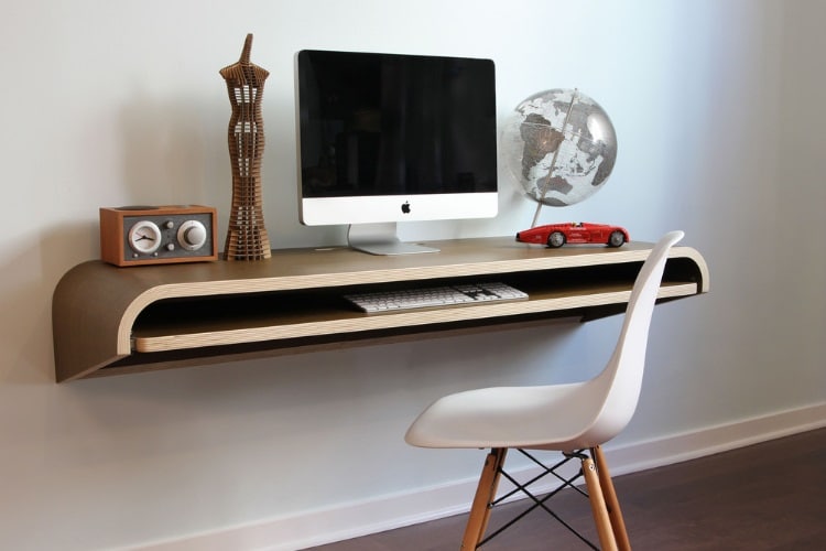 25 Best Desks for the Home Office | Man of Many  Minimal Wall Desk