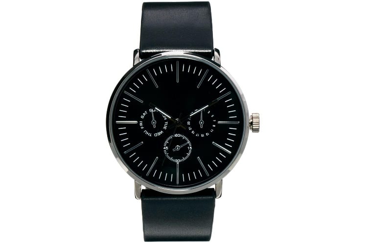 asos black strap watch