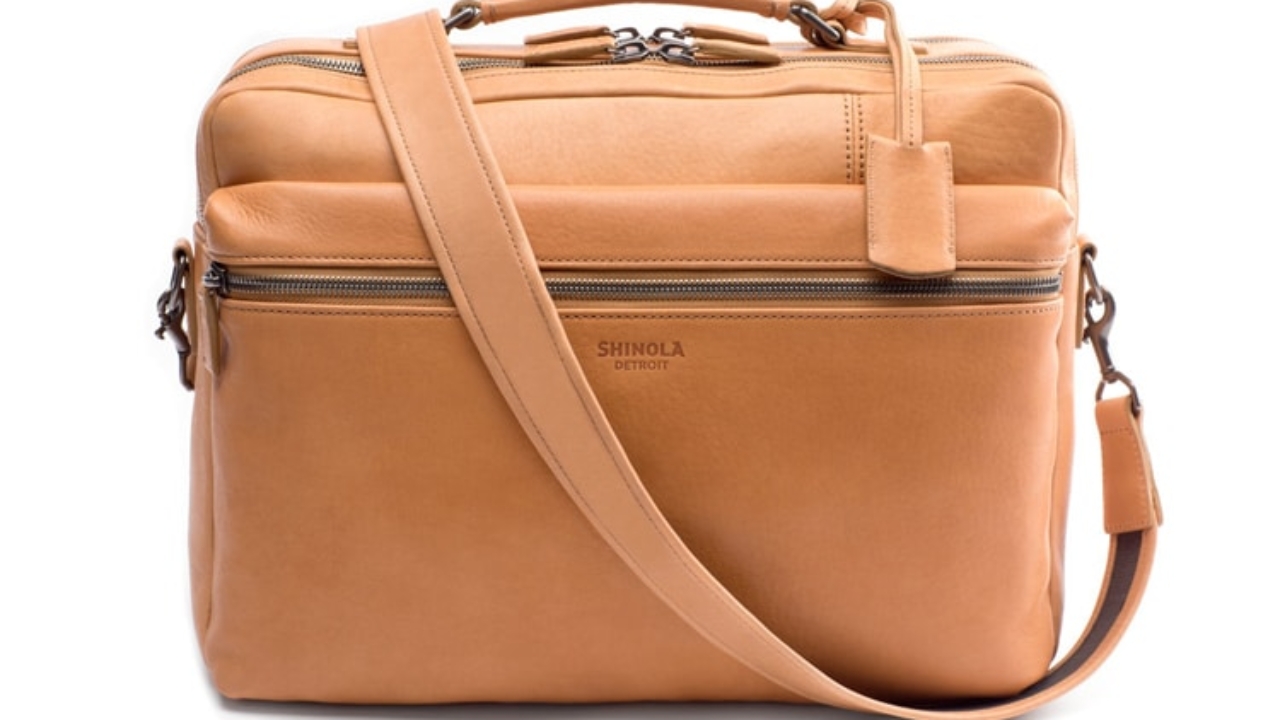 shinola leather briefcase