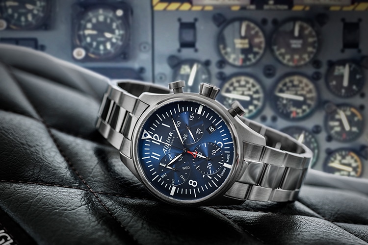 alpina startimer pilot chronograph quartz